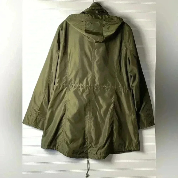 MICHAEL Michael Kors Large Full Zip Hooded Hunter Green/Gold' Jacket Woman's - Picture 8 of 12